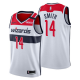 Men's Washington Wizards #14 Ish Smith White NBA Swingman Association Edition Jersey