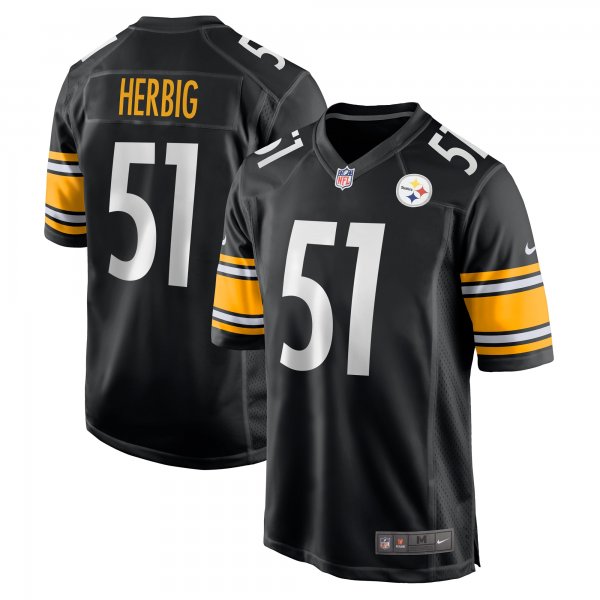 Men's Pittsburgh Steelers Nick Herbig Nike  Black  Game Jersey