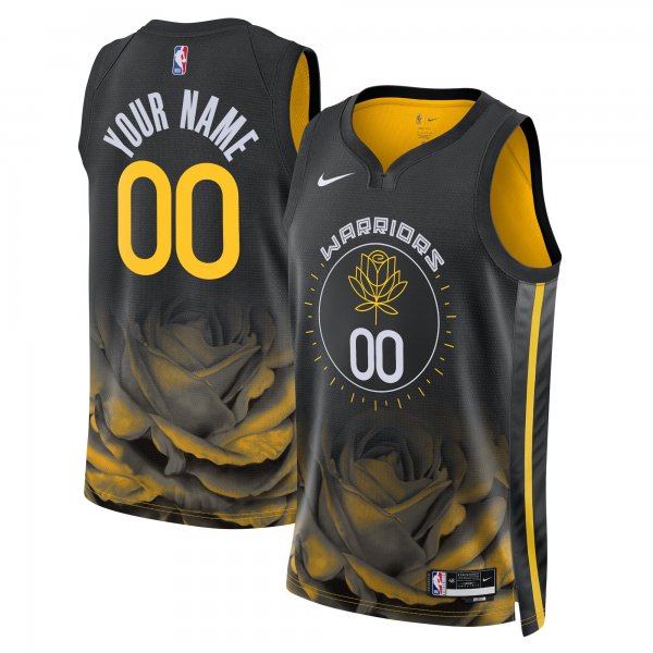 Unisex Golden State Warriors Nike Black 2022/23 Swingman Custom Jersey - City Edition