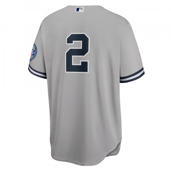 Men's New York Yankees Derek Jeter Nike Gray 2020 Hall of Fame Induction Replica Jersey