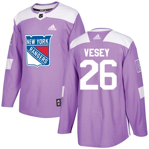 Adidas New York Rangers #26 Jimmy Vesey Purple Fights Cancer Stitched NHL Jersey