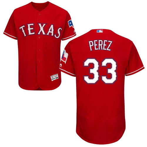 Texas Rangers #33 Martin Perez Red Flexbase Collection Stitched MLB Jersey