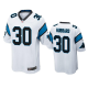 Men's Carolina Panthers #30 Chuba Hubbard White Game NFL Jersey