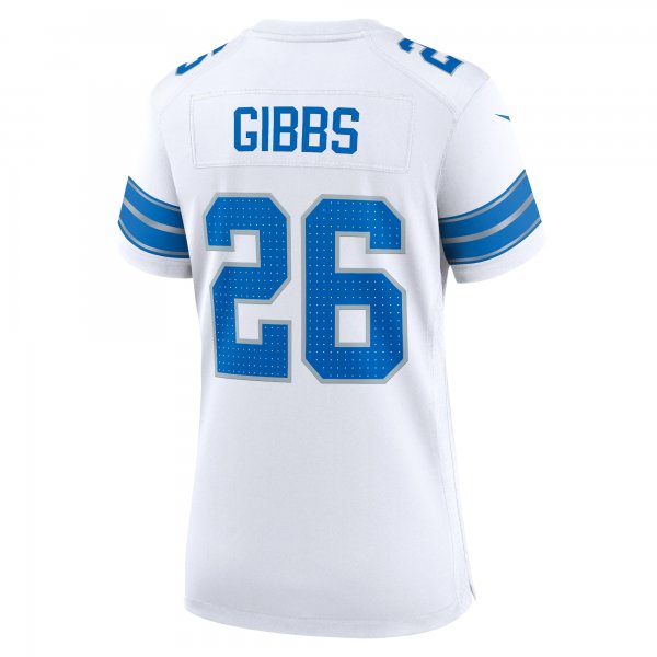 Women's Detroit Lions Jahmyr Gibbs Nike White Game Jersey