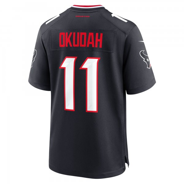 Men's Houston Texans Jeff Okudah Nike  Navy Team Game Jersey