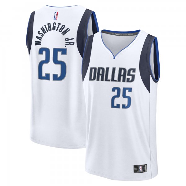 Youth Dallas Mavericks PJ Washington Jr. Fanatics White Fast Break Player Jersey - Association Edition