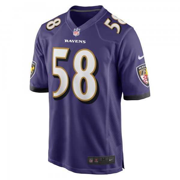 Men's Baltimore Ravens Michael Pierce Nike Purple Game Jersey