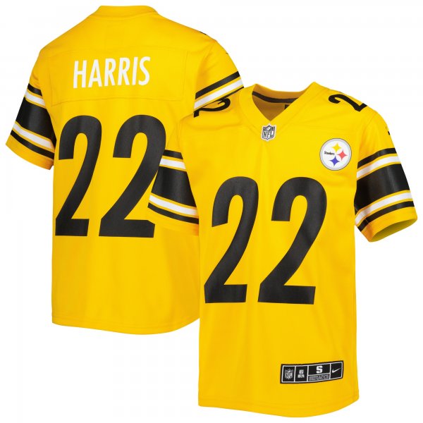 Youth Pittsburgh Steelers Najee Harris Nike Gold Inverted Game Jersey