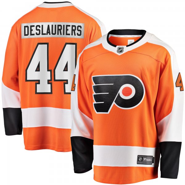 Men's Philadelphia Flyers Nicolas Deslauriers Fanatics Orange Home Breakaway Player Jersey