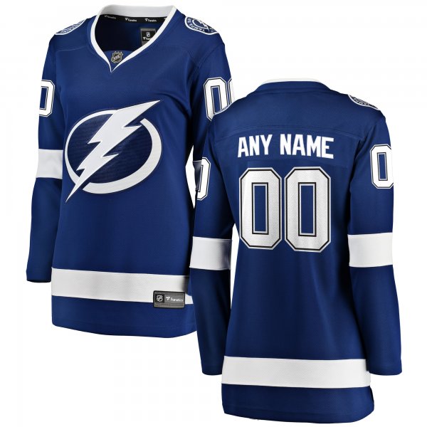 Women's Tampa Bay Lightning Fanatics Blue Home Breakaway Custom Jersey