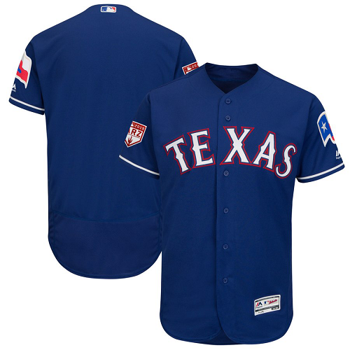 Men's Texas Rangers Majestic Blank Royal 2019 Spring Training Flex Base Team MLB Jersey