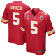 Tommy Townsend #5 Kansas City Chiefs Super Bowl LVII Champions 3 Stars Men's Game Red NFL Jersey