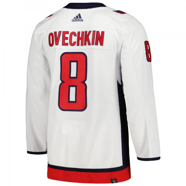 Men's Washington Capitals Alexander Ovechkin adidas White Away Captain Primegreen Player Jersey