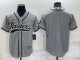 Men's Las Vegas Raiders Blank Grey Stitched Baseball Cool Base Jersey