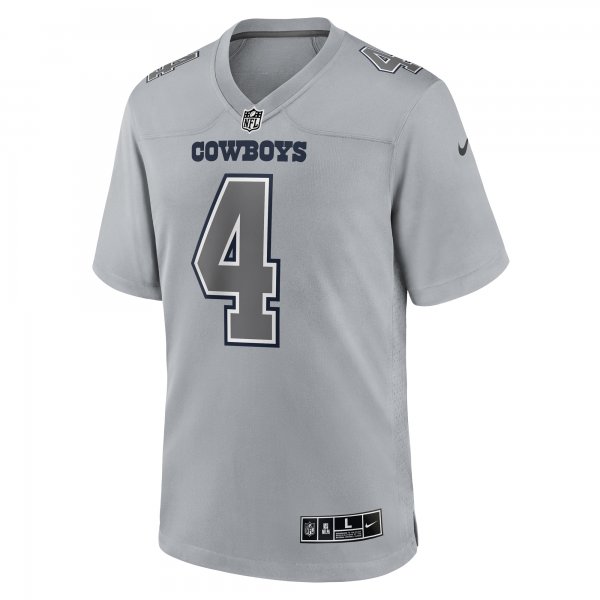 Men's Dallas Cowboys Dak Prescott Nike Gray Atmosphere Fashion Game Jersey