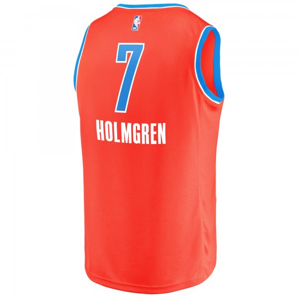 Youth Oklahoma City Thunder Chet Holmgren Fanatics Orange Fast Break Replica Player Jersey - Statement Edition