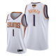 Men's Nike Phoenix Suns #1 Devin Booker 2021 NBA Finals Association Edition White Jersey