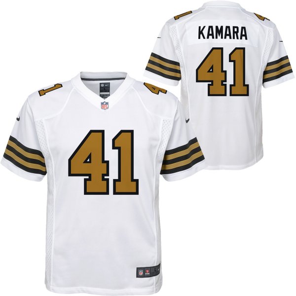 Youth New Orleans Saints Alvin Kamara Nike White Game Jersey