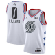 Nike Portland Trail Blazers #0 Damian Lillard White Youth NBA Jordan Swingman 2019 All-Star Game Jersey