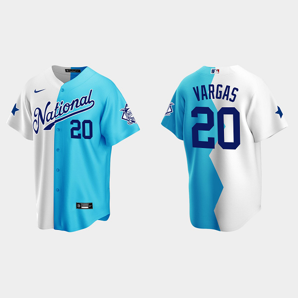 Men's Los Angeles Dodgers #20 Miguel Vargas MLB 2022 All-Star Futures Game Split Jersey - White Teal