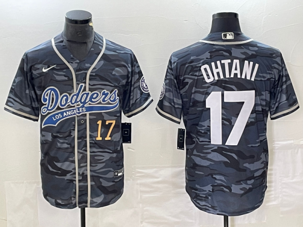 Men's Los Angeles Dodgers #17 Nike Camouflage Shohei Ohtani Jersey