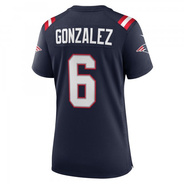 Women's New England Patriots Christian Gonzalez Nike  Navy Team Game Jersey