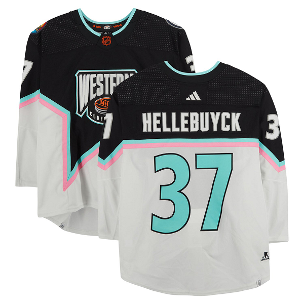 Men's NHL Winnipeg Jets Connor Hellebuyck Western All Star #37 Jersey