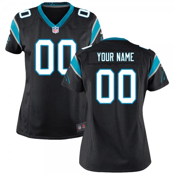 Women's Carolina Panthers Nike Black Customized Game Jersey