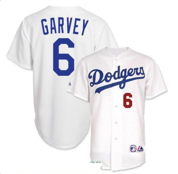 Men's Los Angeles Dodgers #6 Steve Garvey White MLB Cool Base Jersey