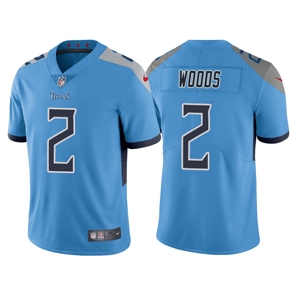 Men's Tennessee Titans #2 Robert Woods Blue Vapor Game Stitched Nike NFL Jersey