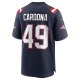 Men's New England Patriots Joe Cardona Nike Navy Game Jersey