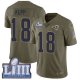 Nike Los Angeles Rams #18 Cooper Kupp Olive Super Bowl LIII Bound Men's Stitched NFL Limited 2017 Salute to Service Jersey