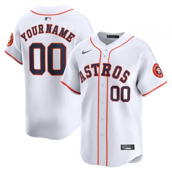 Youth Houston Astros Nike White Home Limited Custom Jersey