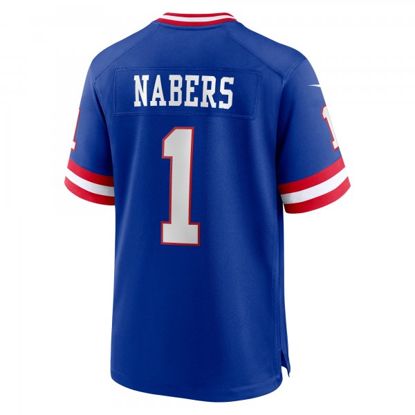 Men's New York Giants Malik Nabers Nike Royal 2nd Alternate 2024 NFL Draft Game Jersey