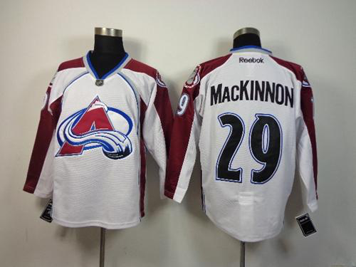 Colorado Avalanche #29 Nathan MacKinnon White Stitched NHL Jersey