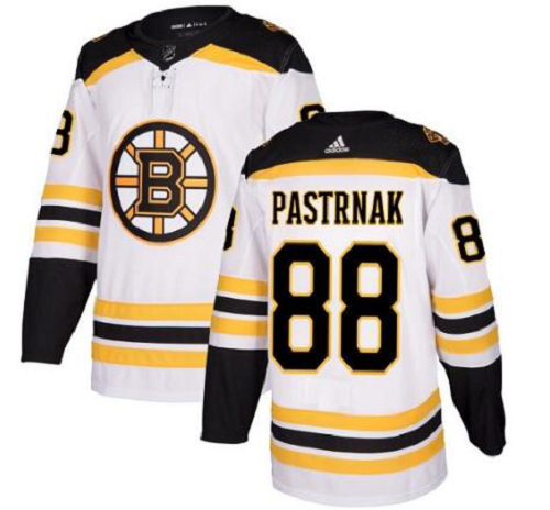 Men's Adidas Boston Bruins #88 David Pastrnak White Away NHL Jersey