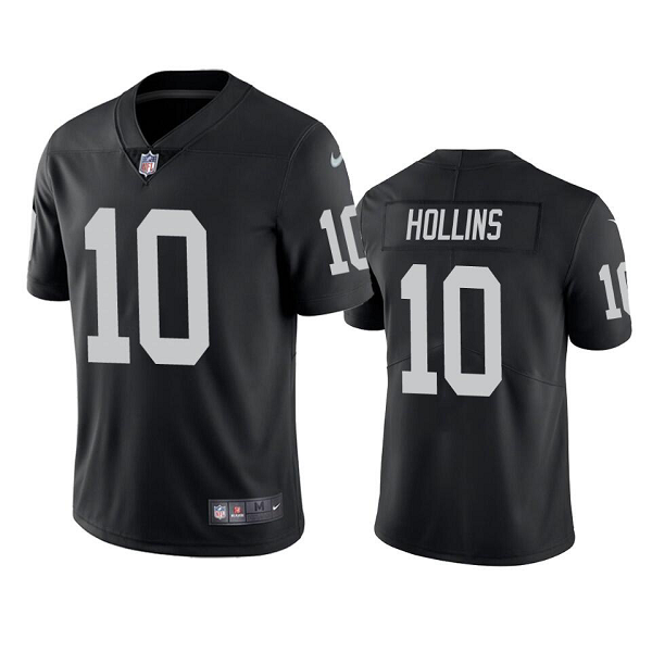 Men's Las Vegas Raiders #10 Mack Hollins Black Vapor Limited NFL Jersey