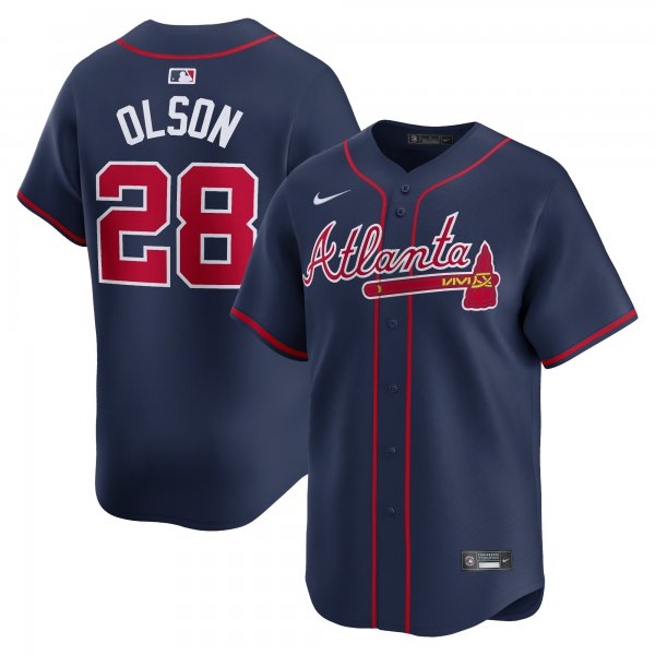 Men's Atlanta Braves Matt Olson Nike Navy Alternate Limited Player Jersey