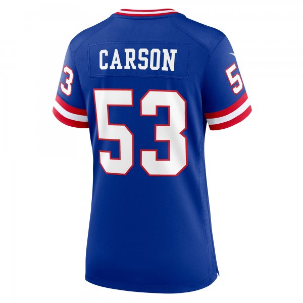 Women's New York Giants Harry Carson Nike Royal Classic Retired Player Game Jersey