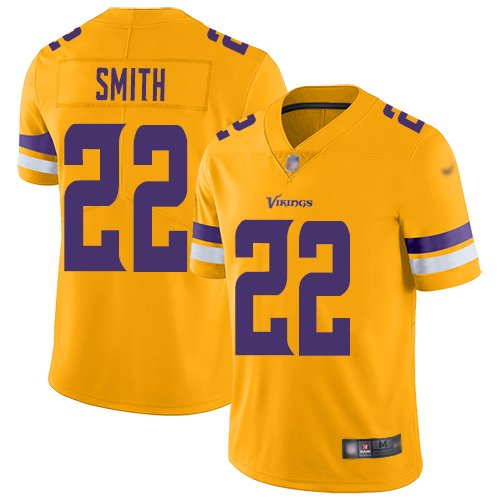 Minnesota Vikings #22 Harrison Smith Gold Youth Stitched NFL Limited Inverted Legend Jersey