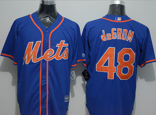 New York Mets #48 Jacob DeGrom Blue New Cool Base Alternate Home Stitched MLB Jersey