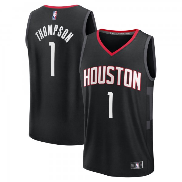 Men's Houston Rockets Amen Thompson Fanatics Black Fast Break Replica Player Jersey - Statement Edition