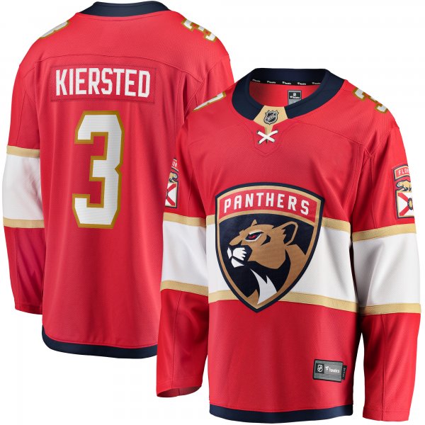 Men's Florida Panthers Matt Kiersted Fanatics Red Home Team Breakaway Player Jersey