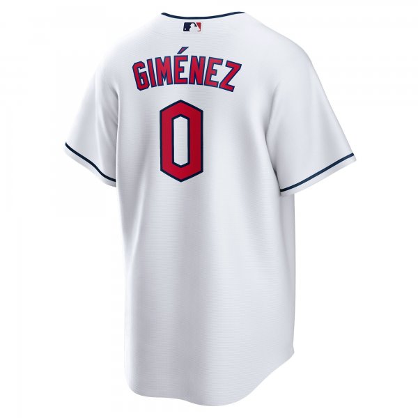 Men's Cleveland Guardians #0 Andres Gimenez Nike White Home  Replica Player Jersey