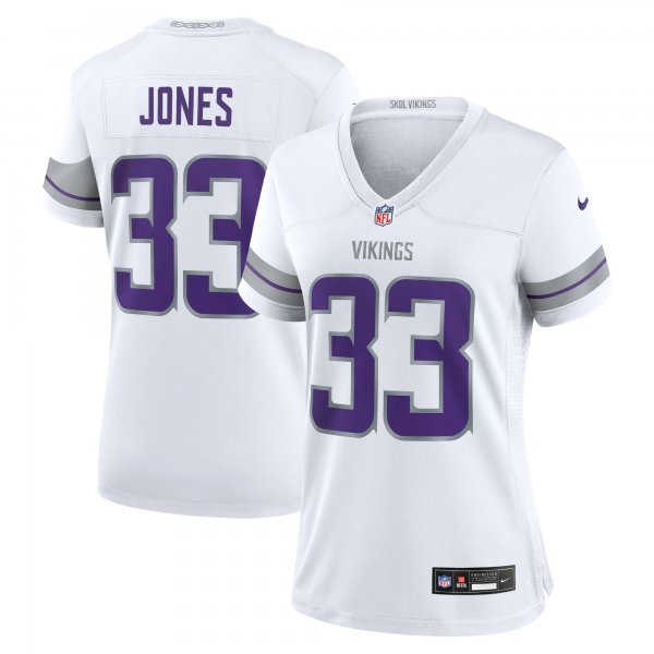 Women's Minnesota Vikings #33 Aaron Jones Nike White Alternate Game Jersey