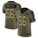 New York Giants Lawrence Taylor Olive 2021 Salute To Service Limited Men's NFL Jersey