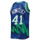 Men's Dallas Mavericks Dirk Nowitzki Mitchell & Ness Blue Hardwood Classics 1998/99 Hyper Hoops Swingman Jersey