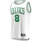 Men's Boston Celtics Kristaps Porzingis Fanatics White Fast Break Player Jersey - Association Edition