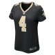 Women's New Orleans Saints Derek Carr Nike Black Game Jersey