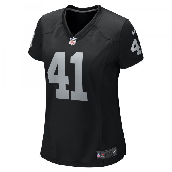 Women's Las Vegas Raiders Robert Spillane Nike Black Game Player Jersey